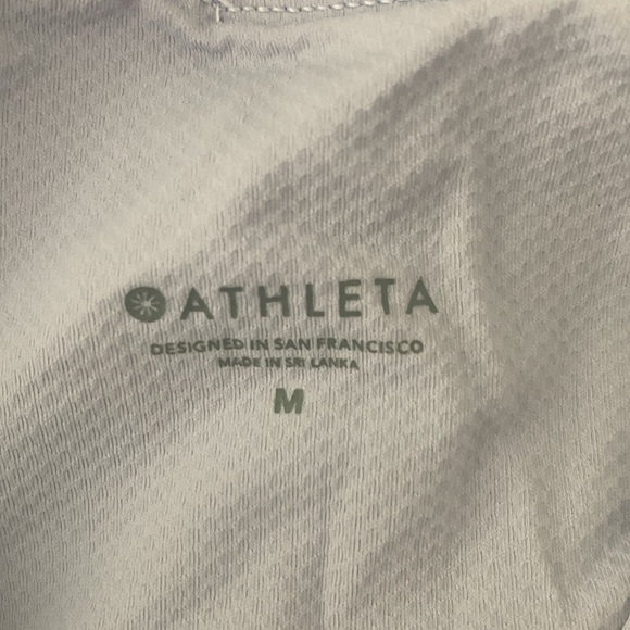 Athleta purple and white Activewear Top with matching Capri - Picture 3 of 7